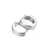 Diamantenstaub elegante Struktur Design Energie Creolen silber # 1406P