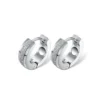Diamantenstaub elegante Struktur Design Energie Creolen silber # 1406P – Bild 2
