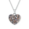 Power Herz - LILY - funkelnde Magnetschmuck Kette mit vielen Swarovski Kristallen # 1255 silber – Bild 2