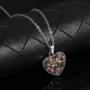 Power Herz - LILY - funkelnde Magnetschmuck Kette mit vielen Swarovski Kristallen # 1255 silber – Bild 3