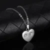 Power Herz - LILY - funkelnde Magnetschmuck Kette mit vielen Swarovski Kristallen # 1255 silber – Bild 4